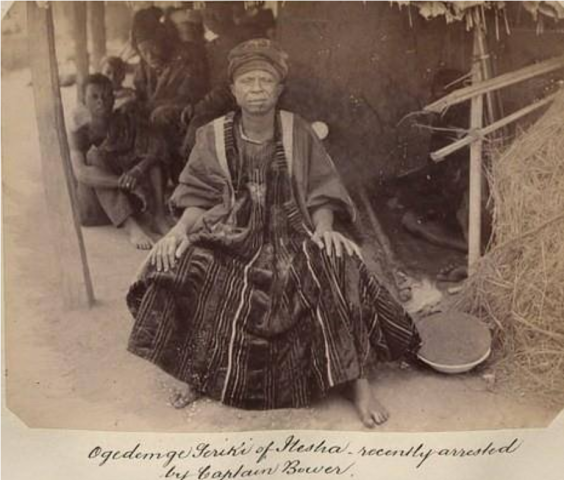 Portrait of Ogedemgbe, Seriki /Generalisimo of Ijesha. 