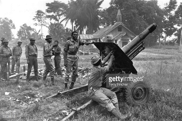 19th May 1968: Nigerian Federal Troops in command of Port Harcourt after routing Biafran troops, during the Biafran War.