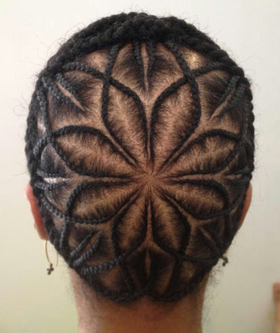 African Cornrow hairstyle