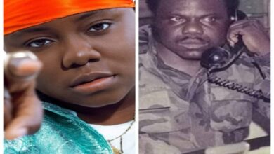 Teni and her father, Simeon Apata