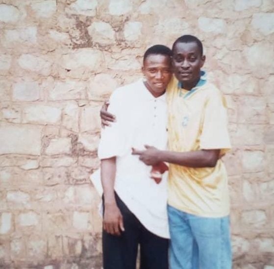 Richard and a colleague inside Niamey prison