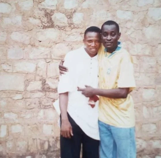 Richard and a colleague inside Niamey prison